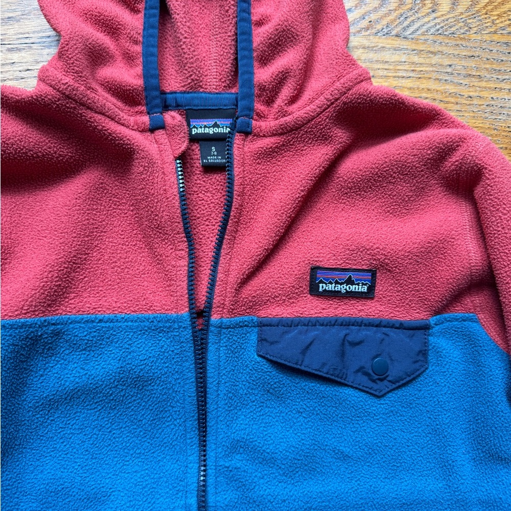 Patagonia Red and Blue Fleece Jacket